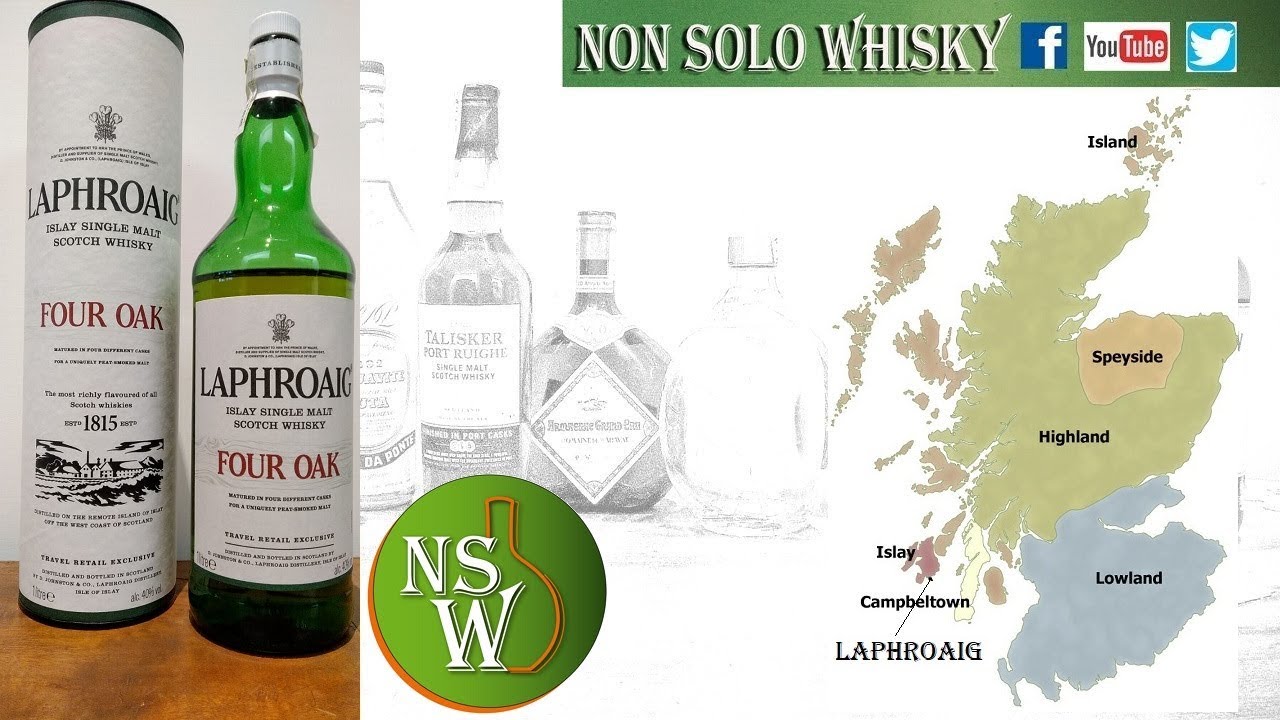 Laphroaig Four oak Islay Single malt scotch whisky 40%